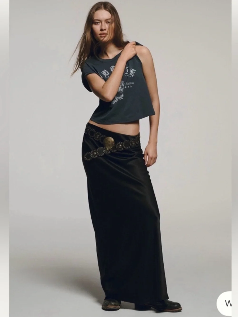 Anthropologie Tilda Maxi Slip Skirt NWT | black | Petite Small